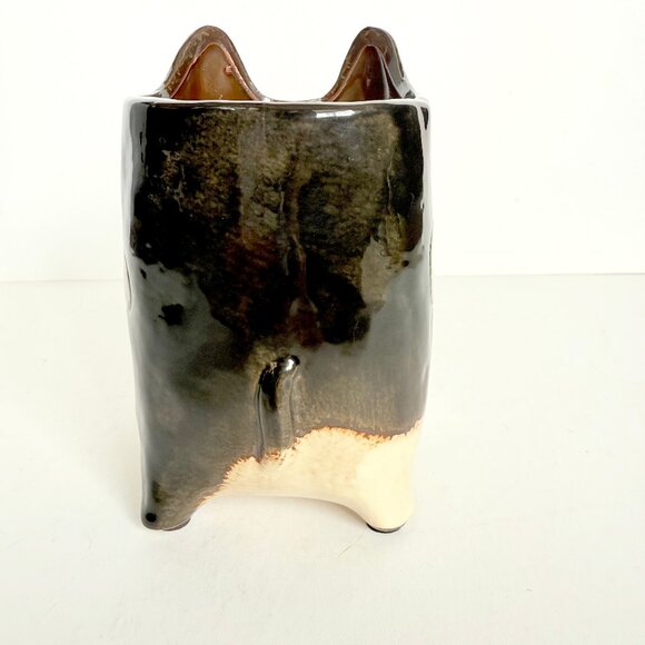 Ceramic Boston Terrier/Frenchie Pottery Planter Pot - Picture 7 of 13